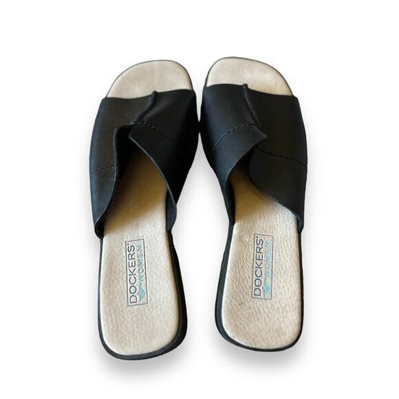 Dockers Block Heel Leather Sandals Womens Size 7 - Picture 2 of 5